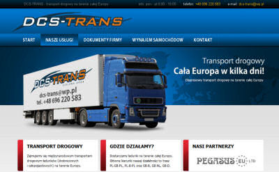 Portfolio stron www - DCS-trans